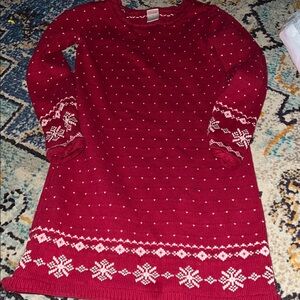 Vintage Gymboree  Alpine Sweetie Red/ Burgundy Sweater with White Accents GUC